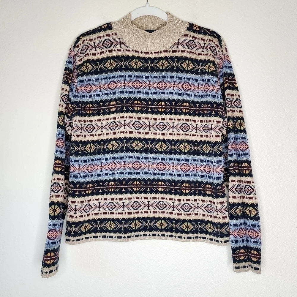Vintage Liz Claiborne Aztec Print Sweater M